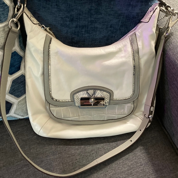 Coach Handbags - Coach White and Gray Kristen Spectator